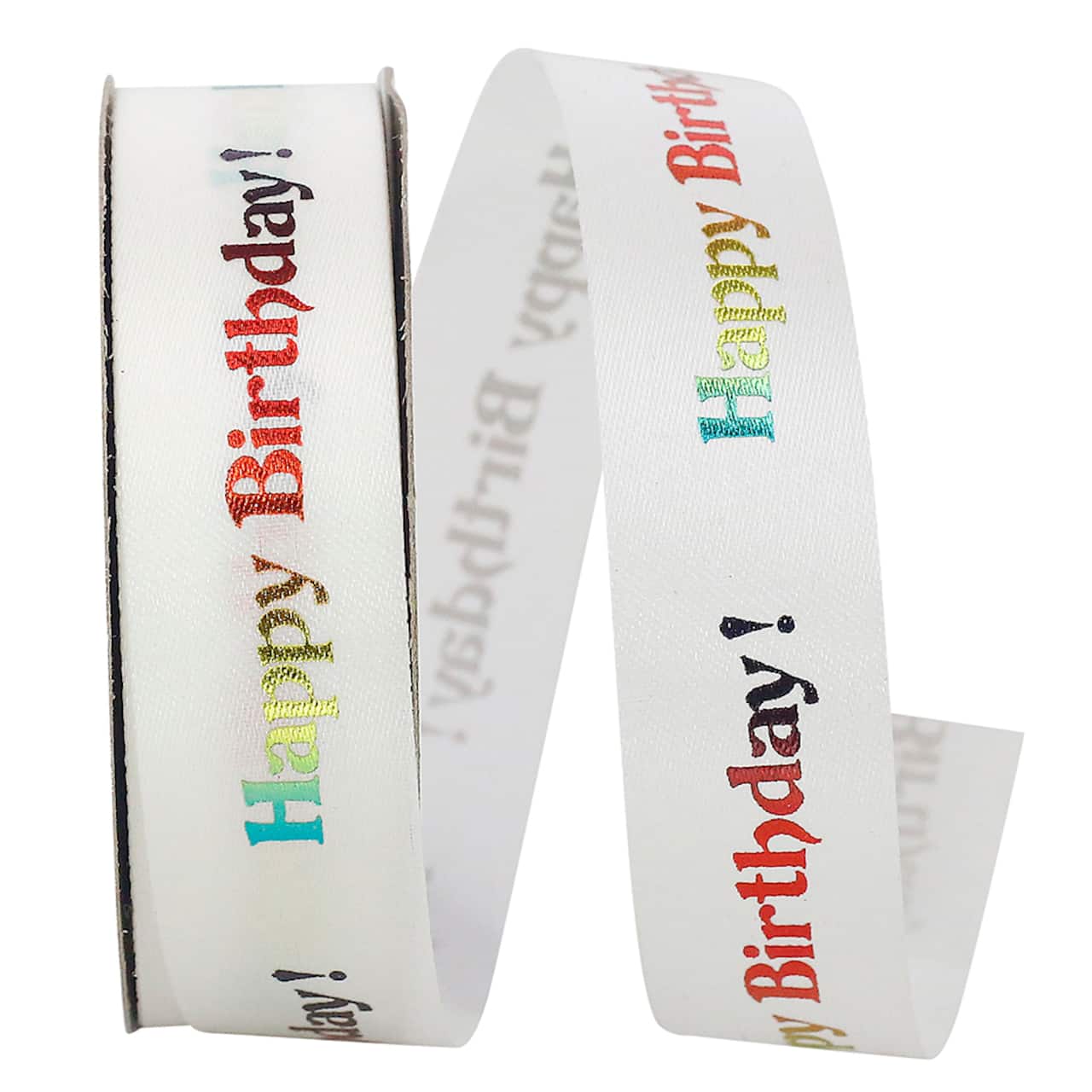 Jam Paper White Happy Birthday Ribbon | 7/8 x 25yd | Michaels